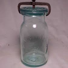 C1870s Millville Atmospheric Fruit Jar Whitall's Patent June 18th 1861 Aqua Blown Glass Pint Canning Fruit Jar With the Lid and Clamp - Etsy