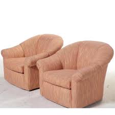 Pair of Custom-Upholstered Channel-Tufted Modernist Tub Chairs | Chairish