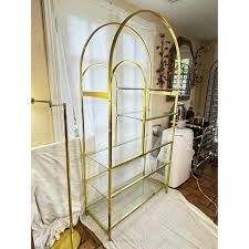 Mid Century Modern Brass Etagere | Chairish