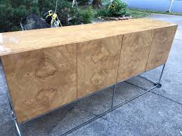 SOLD Mid-century Burlwood Dining Credenza Milo Baughman ...