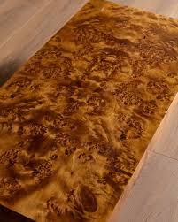 Italian Burl Wood Coffee Table w/ Plinth Base , 1970's ...