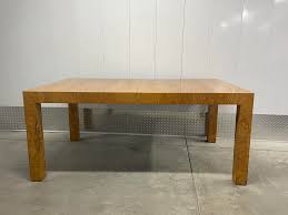 Olivewood Burl Parsons Dining Table by Milo Baughman | Chairish