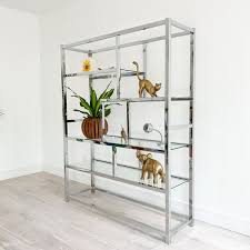 Mid Century Chrome and Glass Etagere – Atomic Furnishing ...