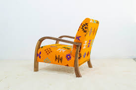 Orange Berber Kilim Armchair: Mid-century Modern Lounge ...
