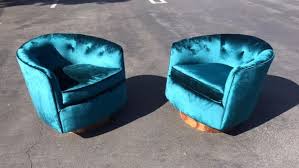 Milo Baughman Style Barrel Swivel Chairs - Etsy