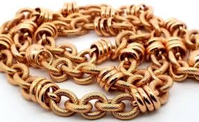 Milor Italy Bronze Heavy 30" Rolo Link Chain Necklace 88.2 Grams