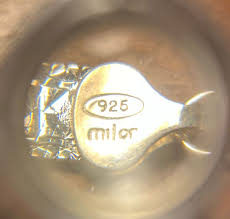 Vintage Milor Italy 925 Sterling Silver 7 mm Diamond Cut ...