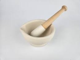 MILTON BROOK RANGE ☆ Off-White Unglazed Ceramic Mortar & Pestle | eBay