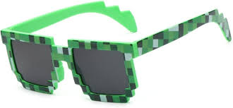 Fashion Sunglasses Retro Gamer Robot SunGlasses Pixel Mosaic Eyeglasses Birthday Party Cosplay Favors Eyewear Accessories,For Adults green,China : Amazon.ca: Clothing, Shoes & Accessories