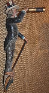 Hand Carved Folk Art Figurehead Uncle Sam w/ Telescope by Wm. Northey Nantucket | #1846143459