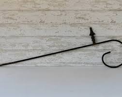 Vintage Large Cast Iron Sign Holder Rod, Vintage Banner ...