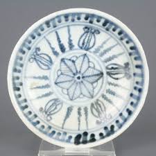 Antique Chinese Blue & White Porcelain Floral Design Saucer Plate - for the South East Asia Market - Qing Dynasty - Etsy