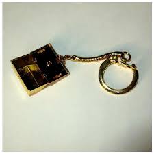 Vintage 50's Rhinestone Purse Key Chain - It Opens. For Sale ...