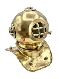 Deep Sea Desk Home Decor U.S Navy Brass Mini Diving Divers Helmet | eBay