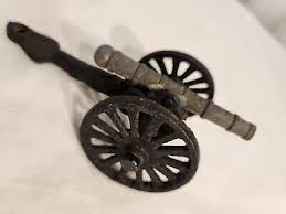Vintage Small Cast Iron Brass Craft Toy Civil War Cannon Metal 5" scale | eBay