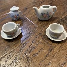 Vintage Miniature Tea Set - Pink Roses | eBay