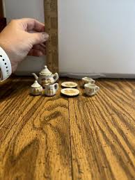 Vintage Delton Products Teddy Bear Miniature Tea Set - 7 Piece Set | eBay