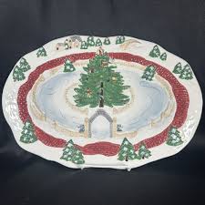 Vtg 2002 CHRISTMAS TREE VILLAGE by SPODE Skating Pond ...