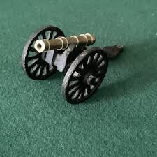 Vintage Miniature Civil War Cannon Replica, Cast Iron and ...