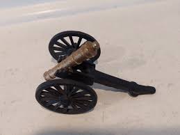 Brass and Cast Iron Cannon - Moving Wheels - Adjustable Mini ...