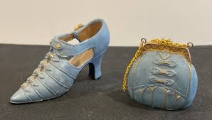 Vintage K's Collection Blue Handbag & Shoe Figurines ~ Set Of 2 | eBay