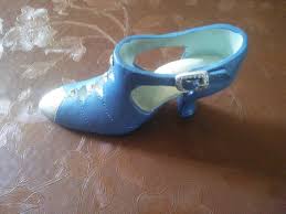 Vintage Blue Shoe - My Treasures Shoe - Blue Shoe With Rhinestones - My Treasures - Shoe Decor - Collectible Shoe - Etsy