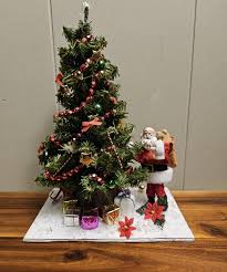 Artist Made Santa and Christmas Tree Diorama - Toys and ...