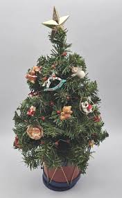 Vintage Christmas Brush Tree ~ Plays "OH CHRISTMAS TREE" on ...