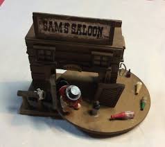 Vintage Old Sam's Saloon Decorative Cowboy Music Box & Spinning around Figurine | eBay
