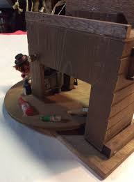 Vintage Old Sam's Saloon Decorative Cowboy Music Box & Spinning around Figurine | eBay