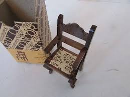 CONCORD DOLL HOUSE FURNITURE DINING ROOM CAPTAINS CHAIR W/COVERED SEAT L165 | eBay