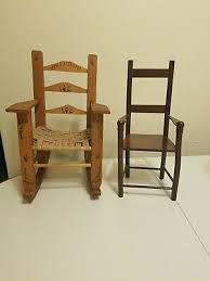 Dollhouse Wood Rocker Cane Seat + Mahogany Chairs Doll House (L20) | eBay
