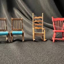 Dollhouse Miniature 1" Scale Rocking Chair - Etsy