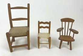 3 Vintage Miniature Doll Chairs | eBay