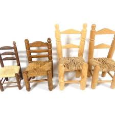 1 Vintage Wooden Doll Chair Miniature Chair Fairy Mini ...