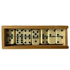 Ivory-Colored Vintage Dominoes Game Set
