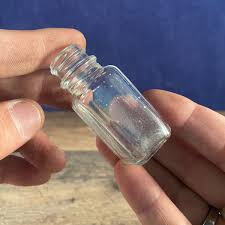 Vintage Clear Glass Medical Chemical Bottle 1"L x 1"W x 2.25"H | eBay