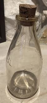 Vintage Abbotts Embossed One Quart Clear Glass Milk Bottle W Cork Jug Container | eBay