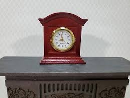 Dollhouse Working Mantle Clock Opens Mahogany Finish ...