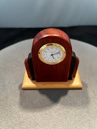 Vintage Genuine Wood Artist Rendered Quartz Clock Hand Made ...