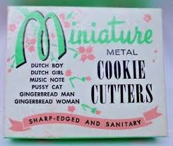 Rare Vintage Miniature Metal Cookie Cutters 6 pc set see ...