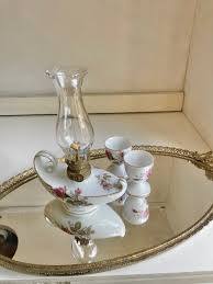 Vintage Porcelain Pink Rose Floral Motif - Japan - Choose From: Oil Lamp or Pair of Egg Cups - Etsy Ireland