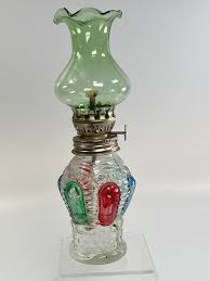 Vintage Minature Flash Multi-Colored Glass Oil Lamps | eBay Australia