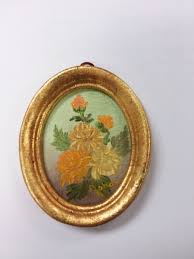 Miniature Oil Painting In A Gold Frame | eBay