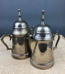 Vintage Metal Coffee Pot, Tea Pot with Creamer & Sugar Bowl ...