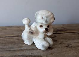 Vintage Small Ceramic Chic Toupet Poodle Figurine, 1960's Cute 3'' Tall Ceramic Poodle With Sweet Eyes, Dainty Kitsch Figurine - Etsy Australia