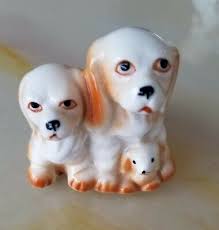 Cocker Spaniel Family Figurine by GENUINE BONE CHINA Taiwan ...
