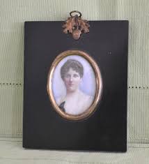 Antique Miniature Portrait of an Edwardian Lady - Etsy