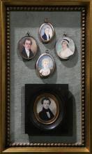 Sold at Auction: (Lot of 5) Pre-Civil War framed miniature ...