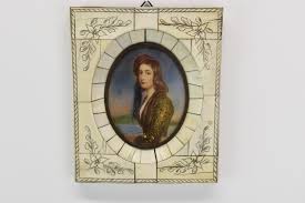 Lot - Portrait Miniature of Woman in Hat